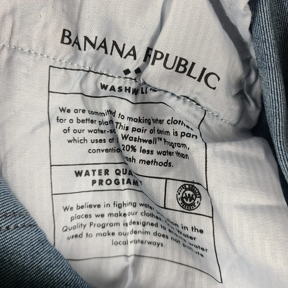 Banana Republic Travel Jeans Men 31x34 Blue Athletic Fit Dark Wash Denim NEW NWT